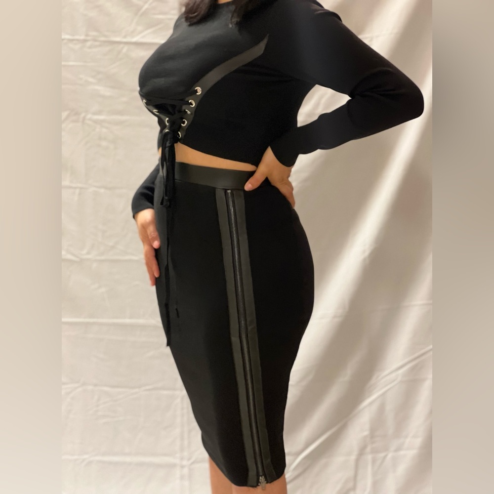 Crop top skirt set
